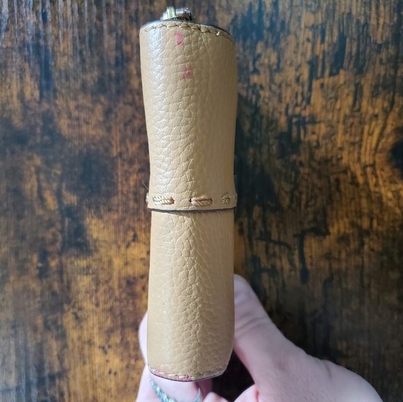 Tory Burch McGraw Bi-Fold Wallet Womens  Leather Camel Brown - Picture 13 of 16